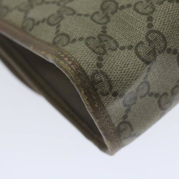 GUCCI GG Supreme Web Sherry Line Clutch Bag PVC Beige 89 01 030 Auth 65174 - Picture 16 of 16